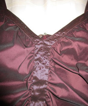 Feestelijke aubergine cocktailtop Ulla Popken maat 50 A19 - 2