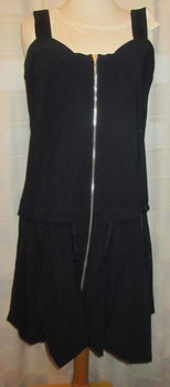 Zwarte stoere of feestelijke jurk JUSTB maat XL A21 - 0