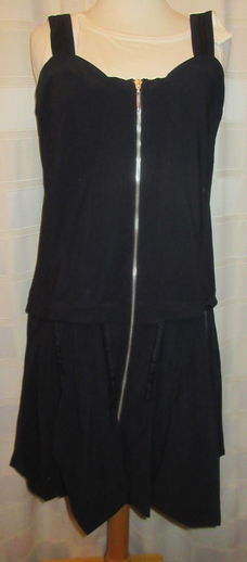 Zwarte stoere of feestelijke jurk JUSTB maat XL A21