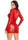 Mini dress with gloved sleeves - Zwart of Rood - 5 - Thumbnail