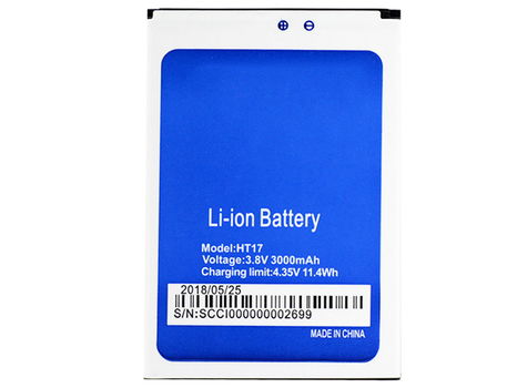 New battery HT17 3000mAh/11.4Wh 3.8V for Homtom HT17 HT17 Pro - 0