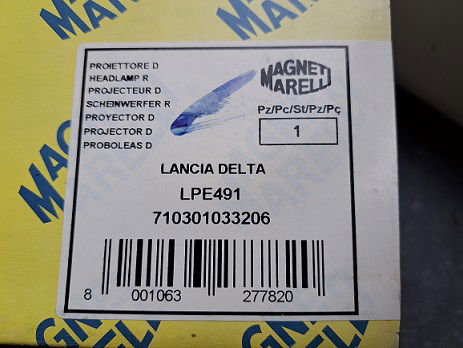 Lancia Delta II (836) Koplamp Magneti Marelli LPE491 710301033206 Rechts - 4