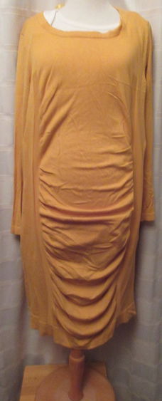 Gele tricot jurk, Authentic maat xxL A27