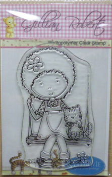 Stampavie - Gillian Roberts Clearstamps - Kitty on the swing - 0