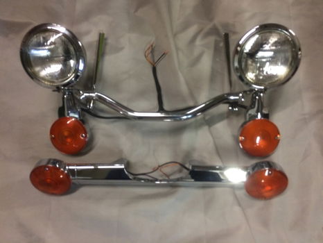 Harley heritage/fatboy EVO/TWINCAM passinglights & pinkerbaar in prima staat - 0