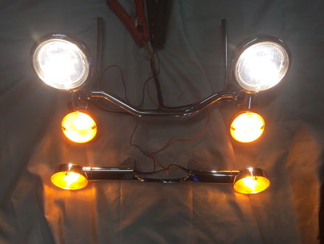 Harley heritage/fatboy EVO/TWINCAM passinglights & pinkerbaar in prima staat - 7