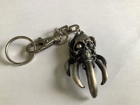 Skull head sleutelhanger, - 0