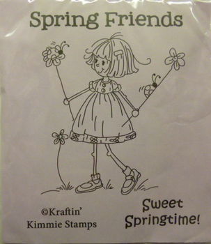 Kraftin'Kimmie rubber stempel Spring Friends - 0