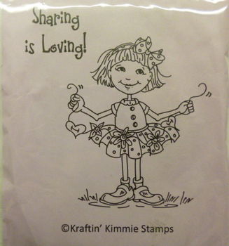 Kraftin' Kimmie rubber stempel Sharing - 0