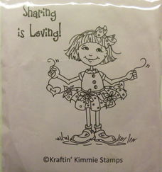 Kraftin' Kimmie rubber stempel Sharing