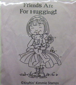 Kraftin' Kimmie rubber stempel Hugging - 0