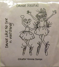 Kraftin' Kimmie rubber stempel Dance Recital