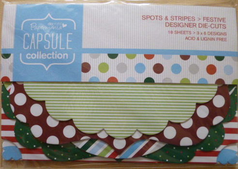 Hobbypakket Docrafts Papermania Spots & Stripes Festive - 0