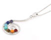 Chakra hanger aan ketting, verzilverd, exclusief design - 0 - Thumbnail