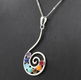 Chakra hanger aan ketting, verzilverd, exclusief design - 1 - Thumbnail