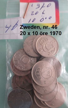 Zweden div. sets oude munten, sets 40, 46, 46a, 47, 48, 49 en 50 - 1