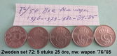 Zweden, oude munten, div. sets, nr. 61, 62, 70, 71, 71a, 72 en set 75 - 5 - Thumbnail