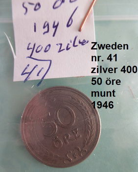 Zweden, div. sets oude o.a. zilveren, munten, set nr. 37, 40a, 41, 45, 51 en 51a - 2