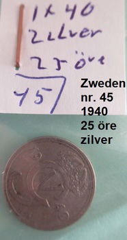 Zweden, div. sets oude o.a. zilveren, munten, set nr. 37, 40a, 41, 45, 51 en 51a - 3