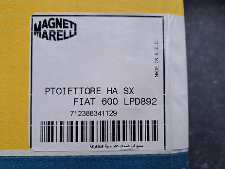 Fiat Seicento / 600 Hatchback (187) Koplamp Magneti Marelli LPD892 712388341129 Links - 4