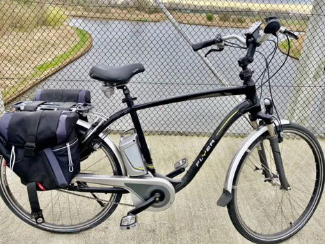 Als nieuwe Set Flyer Elektrische Fietsen type T-Serie Damesfiets Herenfiets 57 en 53 cm - 0