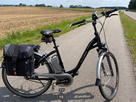 Als nieuwe Set Flyer Elektrische Fietsen type T-Serie Damesfiets Herenfiets 57 en 53 cm - 1