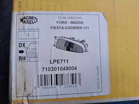 Ford Fiesta Courier Mazda 121 Koplamp Magneti Marelli LPE711 710301049004 Rechts - 4