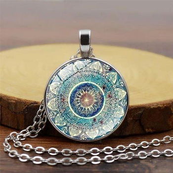 Mandala hanger aan ketting - 0