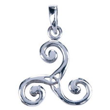 Triskel met Triquetra, hanger van zilver