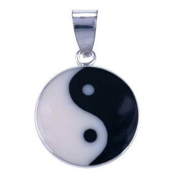 Yin Yang hangertje van zilver - 0