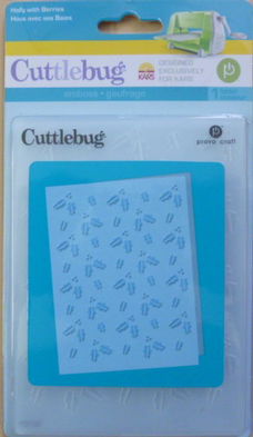 Cuttlebug Embossing Folder Holly with Berry