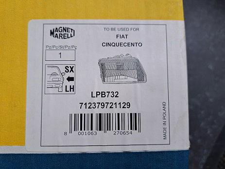 Fiat Cinquecento (170) Koplamp Magneti Marelli LPB732 712379721129 Links - 4