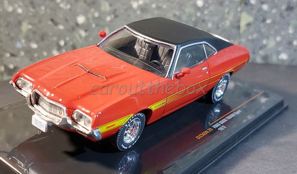 Ford Gran Torino sport 1972 rood 1:43 Ixo V1054 - 1