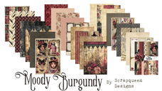 Printable set Moody Burgundy