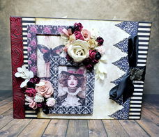 Finished Project handmade by scrapqueen the Moody Burgundy Mini Album