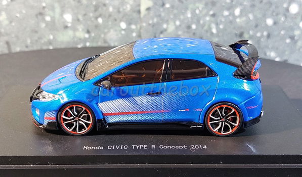 Honda Civic Type R concept 2014 blauw 1:43 Ebbro 030 - 0