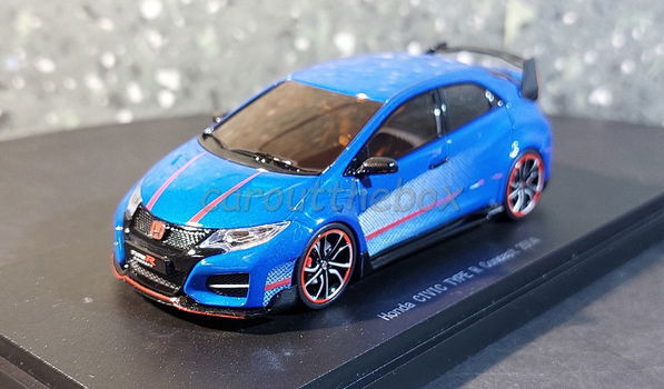 Honda Civic Type R concept 2014 blauw 1:43 Ebbro 030 - 1