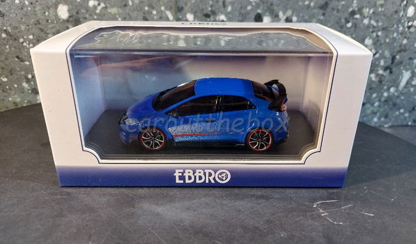 Honda Civic Type R concept 2014 blauw 1:43 Ebbro 030 - 3