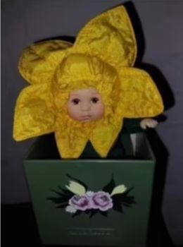 Anne geddes popje zonnebloem in bakje - 0