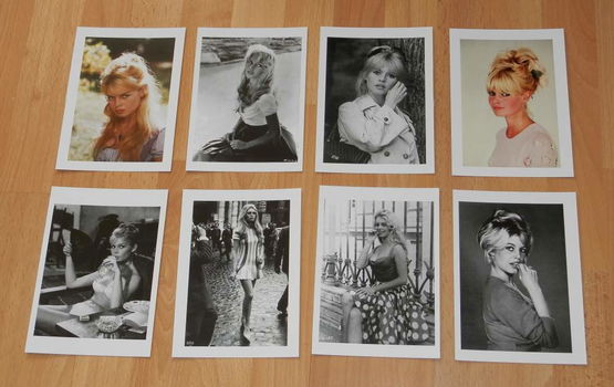 8 Brigitte Bardot kaarten - set A - 0