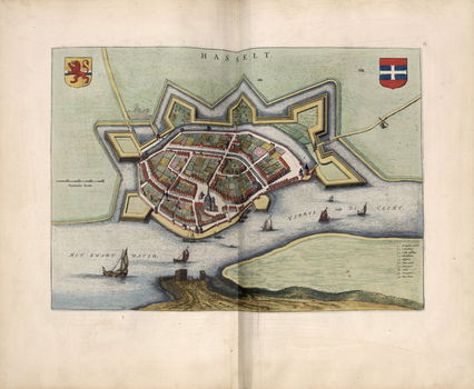 Kaart van Hasselt - 1652 - overdruk - 0