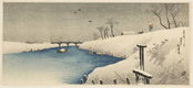 Sneeuw bij de Ayase - Takahashi Shotei - 1915 - 0 - Thumbnail