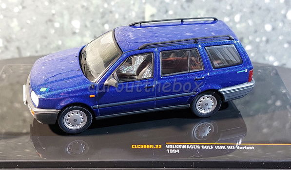 Volkswagen Golf MKIII Variant 1994 blauw 1:43 Ixo V1068 - 0