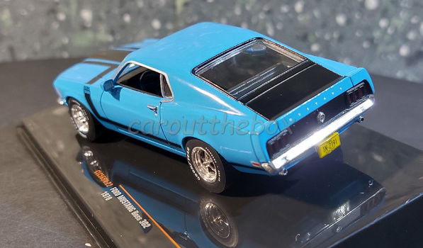 Ford Mustang Boss 302 1970 blauw 1:43 Ixo V1070 - 2