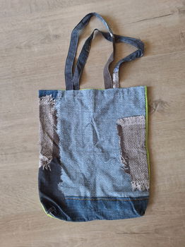 Stoffentas Opvouwbare tas. Tas met quilt kat - 1