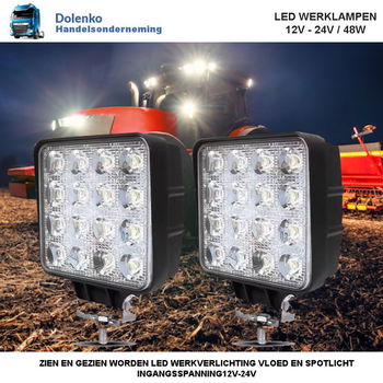 COMBO BEAM LED WERKLAMPEN – 60% Vloed - 40% Spotlicht - 0