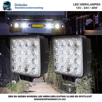 COMBO BEAM LED WERKLAMPEN – 60% Vloed - 40% Spotlicht - 1