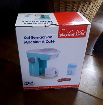 Houten speelgoed - koffiemachine (nieuw in de doos) - 0