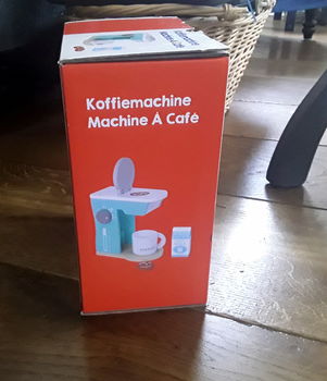 Houten speelgoed - koffiemachine (nieuw in de doos) - 1