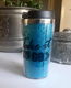 Dubbelwandig travel mug - to go beker - glitter - met tekst - blauw - 0 - Thumbnail